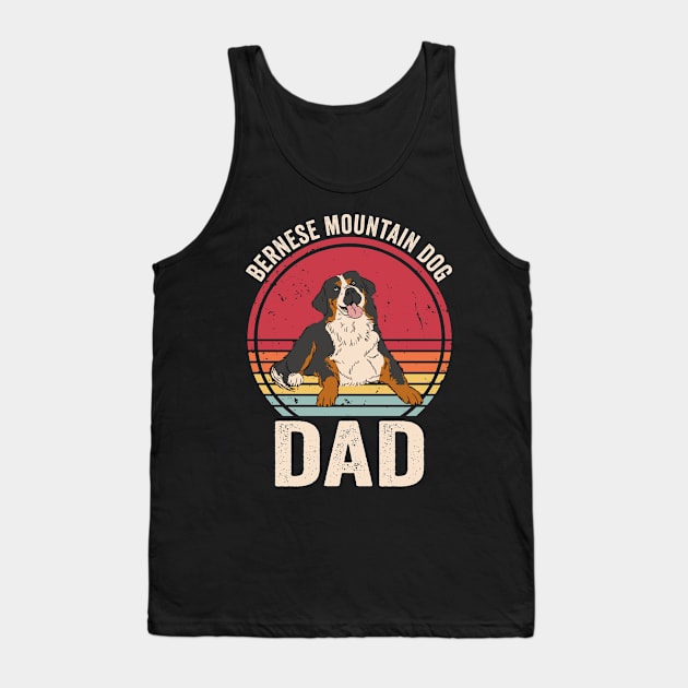 Bernese Mountain Dog Dad Tank Top by Visual Vibes